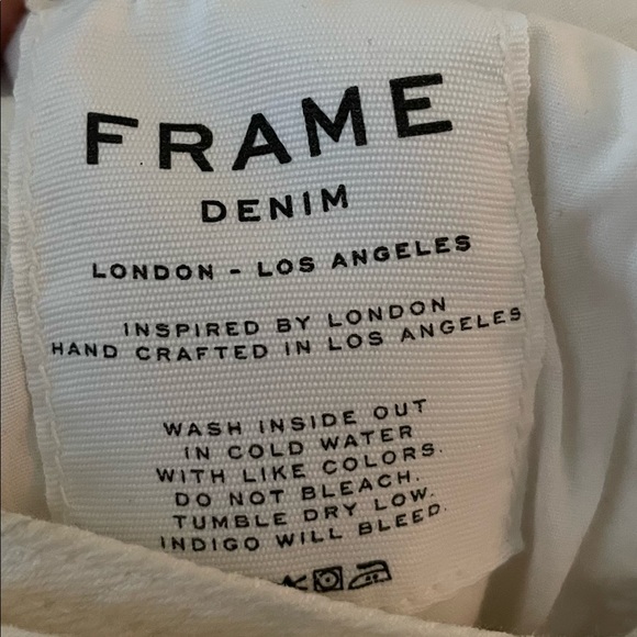 Frame Denim Le Garcon Denim Overalls Jumpsuit, Blanc White Size Small - Picture 4 of 6